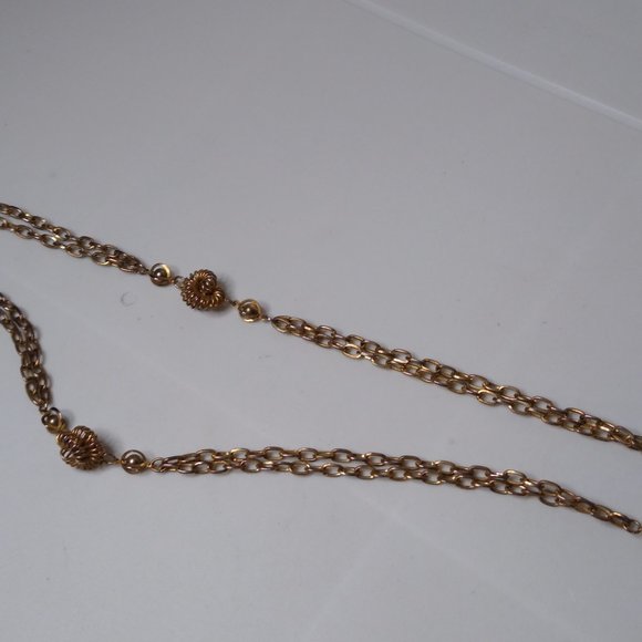 Vintage Decorative Long Metal Chain Necklace 40 Inches - Picture 8 of 14